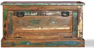 vidaXL Szafka na buty, ławka, lite drewno z odzysku vidaXL - Szafki na buty - miniaturka - grafika 4