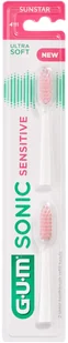 SUNSTAR EUROPE S.A. GUM Sonic Sensitive wymienne główki szczoteczki do zębów do wyjątkowo delikatnego i dogłębnego oczyszczania 2 sztuki 9103692 - Szczoteczki do zębów - miniaturka - grafika 2