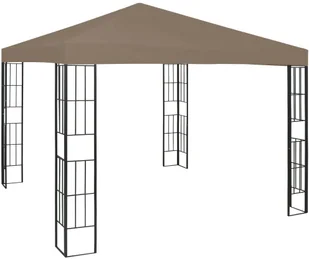 vidaXL Altana ze sznurem lampek, 3x3 m, kolor taupe! 3070324 - Altany ogrodowe - miniaturka - grafika 2
