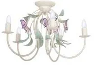 Lampy sufitowe - Luminex Summer 6286 plafon lampa sufitowa 5x60W E14 kremowy/multikolor - miniaturka - grafika 1