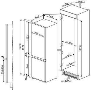 Smeg C81721F - Lodówki do zabudowy - miniaturka - grafika 2