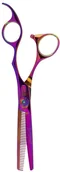Nożyczki fryzjerskie - Olivia Garden Degażówki Do Cieniowania Rainbow - miniaturka - grafika 1