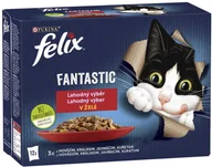 Mokra karma dla kotów - Purina Felix karma dla kota Fantastic z kurczakiem wołowiną królikiem i jagnięciną w galarecie 6(12x85g) - miniaturka - grafika 1