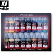 Kolejki i akcesoria - Vallejo Game Color Zestaw 16 farb - Advanced Vallejo 72298 - miniaturka - grafika 1