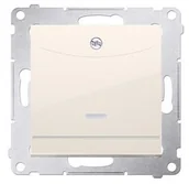 Wyłączniki światła i elektryczne - Kontakt Kontakt_Simon Łącznik hotelowy podwójny z podświetleniem (moduł) krem Tylko do ramek S54 PREMIUM. Wymagane jest zastosowanie przekaźnika/stycznika DWH2.01/41 - miniaturka - grafika 1