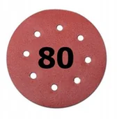 Akcesoria do urządzeń ogrodniczych - Papier Ścierny Krążek Do Szlifierki 190MM Rzep 80 - miniaturka - grafika 1