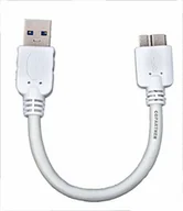 Kable USB - Samsung System-S System-S 10 cm kabel micro USB 3.0 (USB 3.0 Micro-B) w kolorze białym S5 - miniaturka - grafika 1