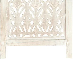 vidaXL vidaXL Parawan 3-panelowy, rzeźbiony, biały, 120x165 cm, drewno mango - Parawany - miniaturka - grafika 4
