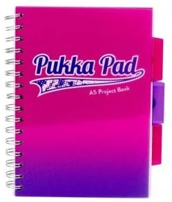 Pukka Pad Project Book Fusion A5 200 w kratkę różowy 8412 - Zeszyty szkolne - miniaturka - grafika 2