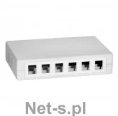 LogiLink Puszka natynkowa Keystone NK4033 12 portów UTP, biała - Gniazdka elektryczne - miniaturka - grafika 4