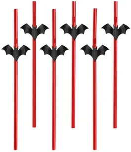 Party Deco Słomki Nietoperze na halloween 6 szt p SLH2 - Halloween - miniaturka - grafika 4