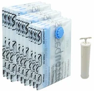 Wieszaki do szafy - AmazonBasics worek do przechowywania próżniowego z pompką ręczną, opakowanie 6 sztuk (2 x rozmiar Jumbo, 2 x rozmiar L, 2 x rozmiar M) - miniaturka - grafika 1