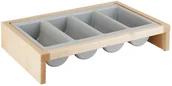 Pojemniki na sztućce - APS Pojemnik na sztućce z drewna 575x470x120 mm, klon | Bridge 13995 - miniaturka - grafika 1