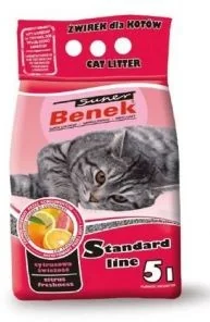 Benek Super Cytrusowa Świeżość (różowy) 5L 14929 - Żwirek dla kotów - miniaturka - grafika 3