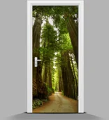 Naklejki na drzwi i meble - Naklejka samoprzylepna na drzwi Droga przez las - miniaturka - grafika 1