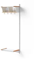 Meble do przedpokoju - AJ Produkty Wieszak ubraniowy JEPPE, 2 przegrody, moduł dodatkowy, 1790x600x310 mm, biały/dąb - miniaturka - grafika 1