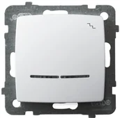 Wyłączniki światła i elektryczne - Ospel Karo biały łącznik schodowy ŁP-3SS/m/00 ŁP-3SS/m/00 - miniaturka - grafika 1