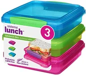 Lunch boxy - Sistema Sistema 41647 Pojemniki na Lunch z Kontrastującymi Klipsami, Wielokolorowe, 450 ml, 3 Sztuki 41647 - miniaturka - grafika 1