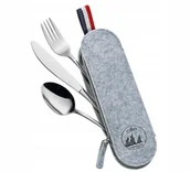 Zestawy sztućców - Cilio Sztućce podróżne Viaggio 3szt w etui stalowe - miniaturka - grafika 1