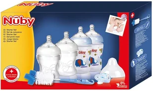 Babymoov Nuby, Butelki, Niebieski, 2x150 ml, 2x 270ml, Smoczek, Szczotka do mycia butelek, Zestaw - Smoczki do butelek Babymoov Nuby, Butelki, Niebieski, 2x150 ml, 2x 270ml, Smoczek, Szczotka do mycia butelek, Zestaw - Smoczki do butelek - miniaturka - grafika 1