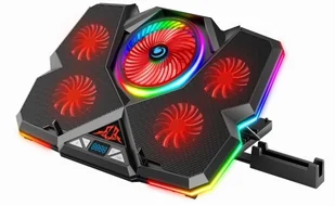 Mobilari Podstawka chłodząca  Podstawka chłodząca wentylator do laptopa 5x Vent RGB/LED Regulowana M555078 F157-53321_20220121111316 - Chłodzenie procesora - miniaturka - grafika 2