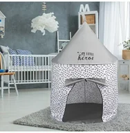 Place zabaw - The Home Deco Kids The Home Deco Kids Namiot w kolorze szarym - wys. 135 x  100 cm - miniaturka - grafika 1