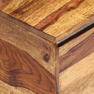 Skrzynia, 80 x 40 x 40 cm, lite drewno sheesham - Inne meble do salonu - miniaturka - grafika 5