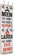 Wieszaki i stojaki - vidaXL Wieszak naścienny na okrycia wierzchnie, 120x40 cm, MEN LADIES - miniaturka - grafika 1