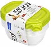 Akcesoria i części AGD - ROTHO Pojemnik Sunshine 1L Zielony 3 sztuki) 6122005070 - miniaturka - grafika 1