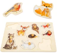 Układanki dla dzieci - small foot Drewniana Układanka z Uchwytami Zwierzęta Leśne Puzzle - miniaturka - grafika 1