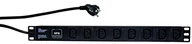 Akcesoria do serwerów - LOGILINK Professional pdu8 a01 wysokiej jakości "19" listwa z gniazdami wtykowymi, 8-biegowa IEC320 z ochroną przed przepięciem czarna PDU8A01 - miniaturka - grafika 1