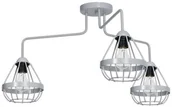 Lampy sufitowe - Milagro Plafon LAMPA sufitowa CAGE 683 natynkowa OPRAWA druciane klatki loft szare 683 - miniaturka - grafika 1