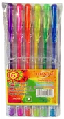 Długopisy - Titanum Długopis żel Fluo KPL/6 GA1030, - miniaturka - grafika 1