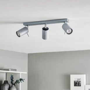 Euluna Spot sufitowy Round, szary, 3-punktowy liniowy - Lampy sufitowe - miniaturka - grafika 3