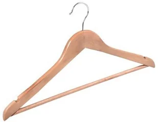 Wieszak drewniany RONDO komplet 30 szt jasny brąz W.RONDO.J.BR.30.FSC - Wieszaki do szafy - miniaturka - grafika 5