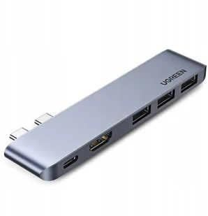 Ugreen Ugreen wielofunkcyjny HUB 2x USB Typ C na USB Typ C PD (Thunderbolt 3, 100W, 4K@60 Hz, 10 Gbps) / HDMI 4K@30 Hz / 3x USB 3.0 do MacBook Pro / Air szary (60559) 60559 - Huby USB - miniaturka - grafika 5