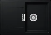 Zlewozmywaki - Schock kompaktowy zlewozmywak kuchenny 74 x 51 cm Mono D-100S Puro - CRISTADUR czarny zlewozmywak z ociekaczem od szerokości 45 cm - miniaturka - grafika 1