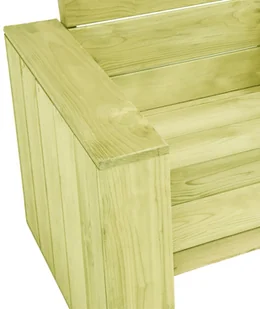 vidaXL Ławka ogrodowa, 179 cm, impregnowane drewno sosnowe - Ławki ogrodowe - miniaturka - grafika 2