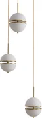 Lampy sufitowe - KKS LAMPA wisząca modernistyczna OPRAWA zwis LED 36W 3000K kule kaskada złota biała KKSMP0094-3 - miniaturka - grafika 1