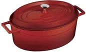 Rondle - LAVA Cookware Lava Cookware trendy, żeliwo, emaliowane, rondel, owalne, 29 cm, 4,67 L, czerwony LVOTC29K2RED - miniaturka - grafika 1