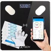 Wagi łazienkowe - Xtech SF400 Czarna - miniaturka - grafika 1