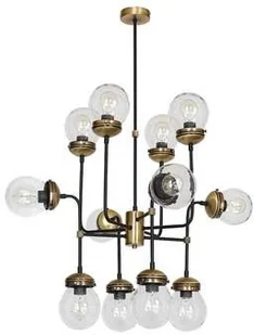 Luminex Hydro 6795 lampa wisząca zwis 12x60W E27 złota/czarna - Lampy sufitowe Luminex Hydro 6795 lampa wisząca zwis 12x60W E27 złota/czarna - Lampy sufitowe - miniaturka - grafika 2