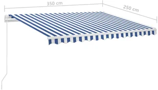VidaXL Lumarko Wolnostojąca, ręcznie zwijana markiza, 350 x 250 cm 8720286398449 - Markizy - miniaturka - grafika 11