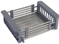 Akcesoria do armatury i ceramiki - STEINER Koszyk stalowy do zlewozmywaka stal + szare uchwyty Steiner B3821_GR - miniaturka - grafika 1