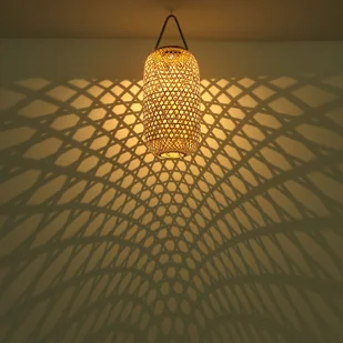 Globo Lampa solarna LED 33671 latarnia pleciony bambus - Lampy ogrodowe - miniaturka - grafika 2