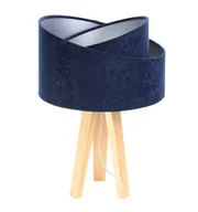 Lampy stojące - ImoLight Lampka stołowa mini-trójnóg sosnowy Awena Granatowo-srebrna - miniaturka - grafika 1