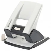 Dziurkacze - KANGARO Dziurkacz Aion-40, dziurkuje do 40 kartek, metalowy, metaliczny biały KAA40-14 - miniaturka - grafika 1