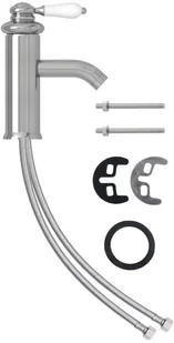 vidaXL Lumarko Bateria umywalkowa, niklowa, 130x180 mm 149074 - Baterie umywalkowe - miniaturka - grafika 5