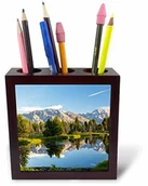 Pojemniki biurowe - Grand 3dRose 3dRose ph_231989_1 15 cm"staw/i Tetons Teton National Park Wyoming USA" uchwyt na długopisy do płytek ph_231989_1 - miniaturka - grafika 1