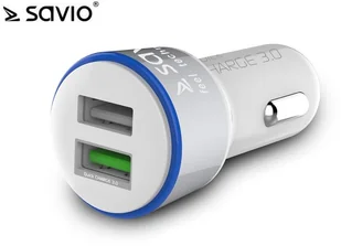 Elmak Ładowarka samochodowa Quick Charge 3.0 Savio SA-06/W, 5.4A, 3A, 2xUSB SAVIO SA-06/W - Kable komputerowe i do monitorów - miniaturka - grafika 5